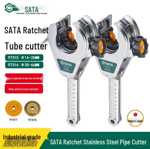 SATA Ratchet Pipe Cutter with Stainless Steel Blade (Models 97315-97318) 97315
