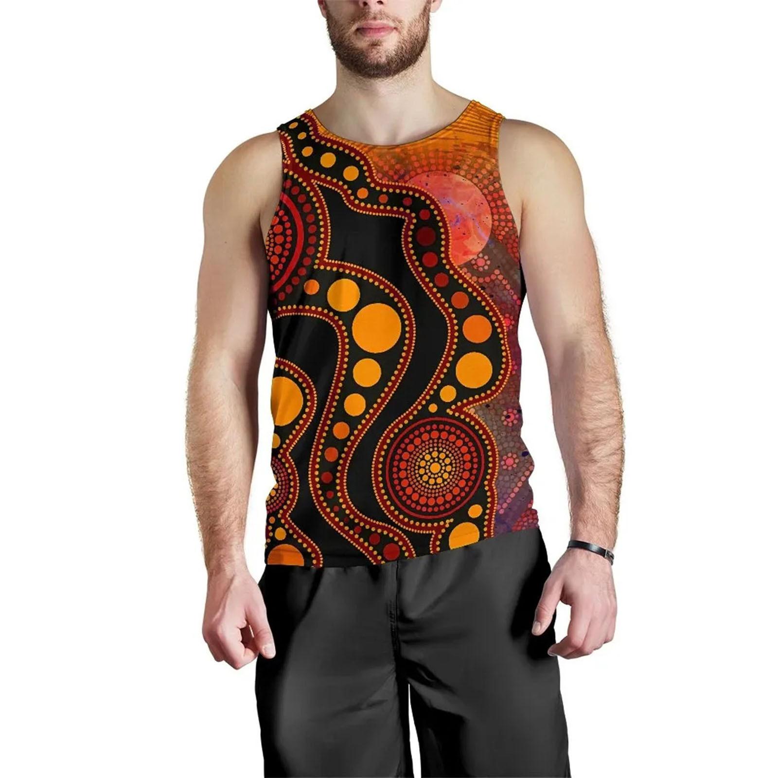 

Мужская мода в гавайском стиле, пляжная спортивная майка, мужской жилет с принтом в тренажерном зале XXL жёлтый