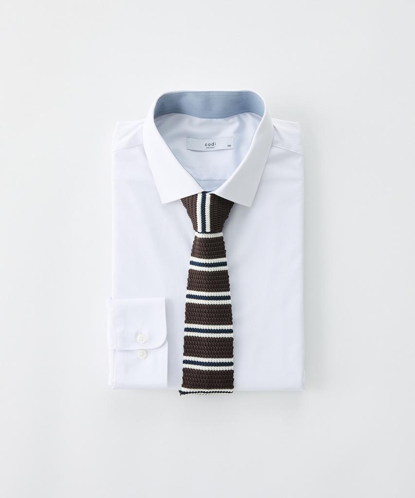 STCO Codigallery Double-Stripe Knit Tie Brown_Cntwz15Bth