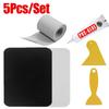 5Pcs/Set Inflatable Boats PVC Repair Patch with Glue Kayak Special Damaged Leaking Hole PVC Repair Patch Waterproof Patch Tool