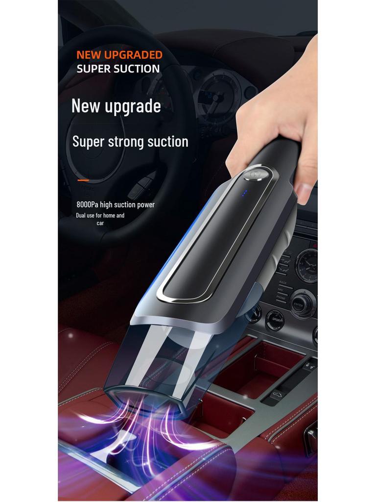 Tragbarer Handstaubsauger fürs Auto – Kabelloser Hochleistungsreiniger für Nass- und Trockenreinigung
