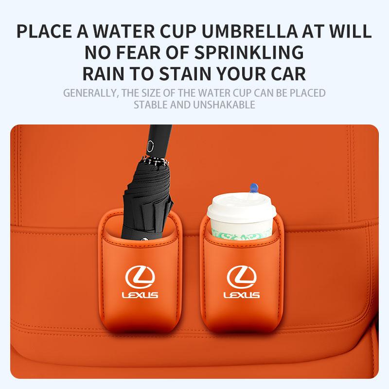 PU Leather Car Cup Holder Organizer Box For Lexus ES GS IS LS RX NX UX LX GX RC LC RZ CT HS SC ES350 RX350 RX450h LS500h LC500 V