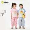 Dudu Family Baby Cartoon Summer Short Sleeve T-Shirt & Pants Set