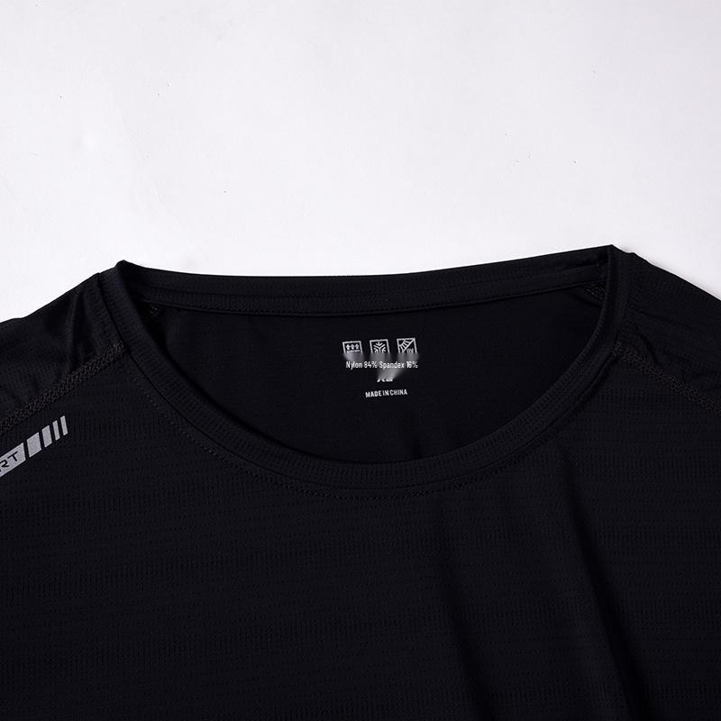 Men's & Women's Ultra-Thin Quick-Dry Ice Silk Short Sleeve Sports T-Shirt - Breathable, Sweat-Absorbent, High Elastic for Outdoor Use
