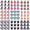 10Pcs/Lot Hip Hop Animal Embroidered Patches For Clothing Cartoon Patch Iron On Patches On Clothes Cat Embroidery Patch Stickers