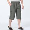 Men's Summer Casual Mid-Length Loose Fit Shorts for Middle-Aged and Elderly