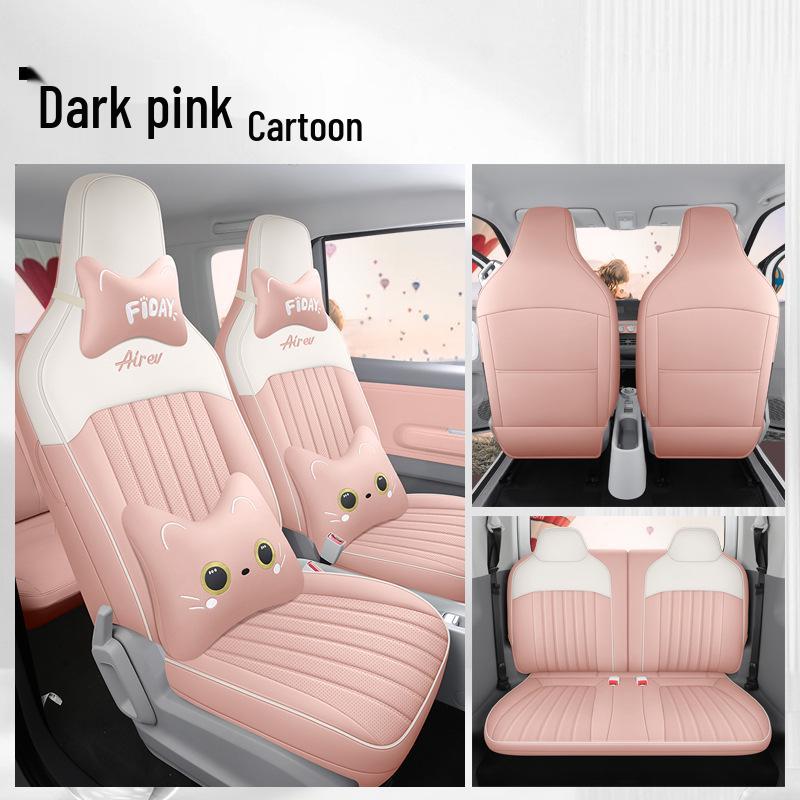Wuling Sunny Universal Cartoon Leather Car Seat Cover, Full Surround for All Seasons.