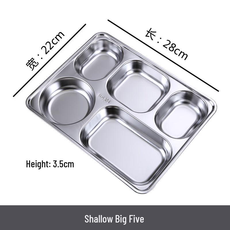 Stainless Steel Divided Lunch Tray