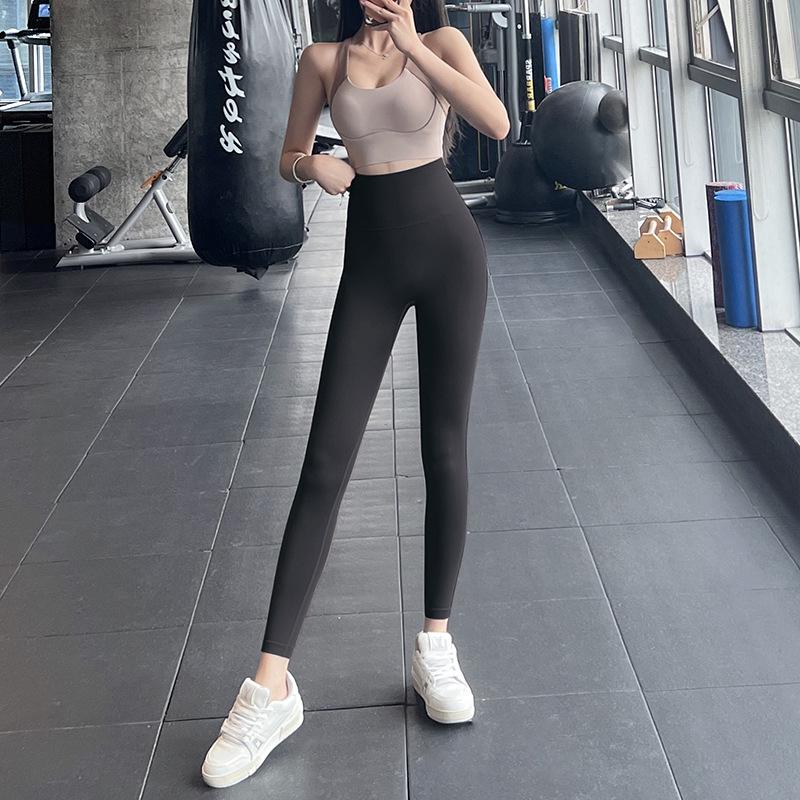 

Леггинсы для йоги с высокой талией, утягивающие, с контролем живота и эффектом лифтинга бедер для женщин - Идеальны для бега и занятий спортом весной и осенью S чёрный