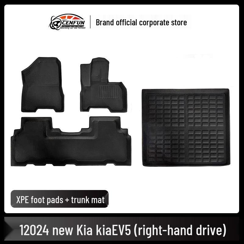 Kia EV5 2024 RHD Floor Mats: XPE, Eco-Friendly, Odorless, Waterproof Seat Cushions