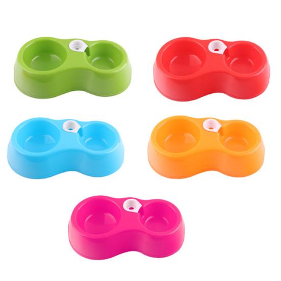 Cat Dog Drinking Fountain Pet Double Bowl Dual-purpose Pluggable Water Bottle