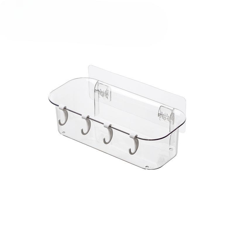 Plastic Non-perforated Triangular Storage Basket Kitchen Storage Rack Wall-mounted Square Storage Rack