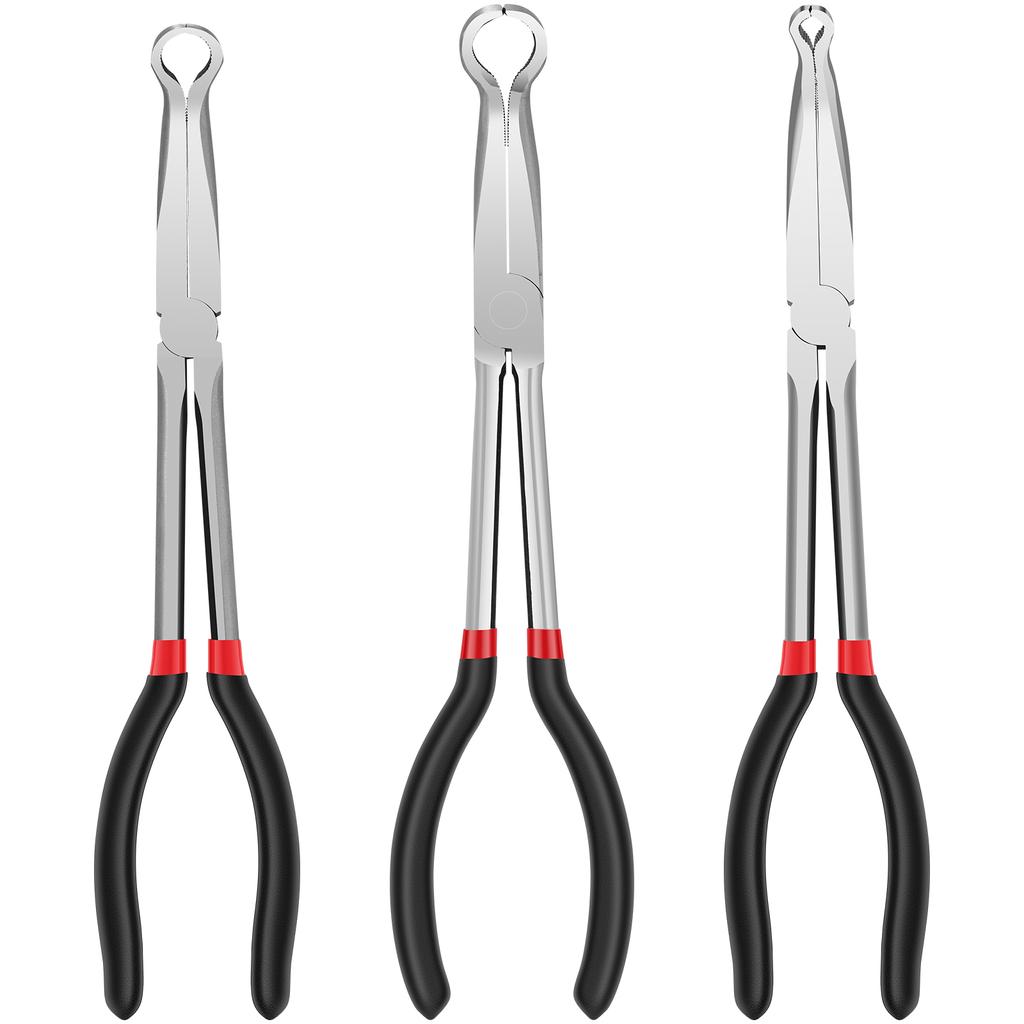 3/5Pcs Hose Gripper Plier Carbon Steel Spark Plug Removal Pliers Long Handle Car Electrical Disconnect Plier Radiator Hose Clamp