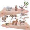Realistic 11 Piece Desert Animal Model Set Including Rattlesnake Cactus And More