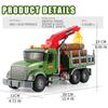Log Truck Kids Toys Timber Transport Truck Logging Truck Toddler Toy with Lights & Sounds Construction Truck Birthday Gifts Boys