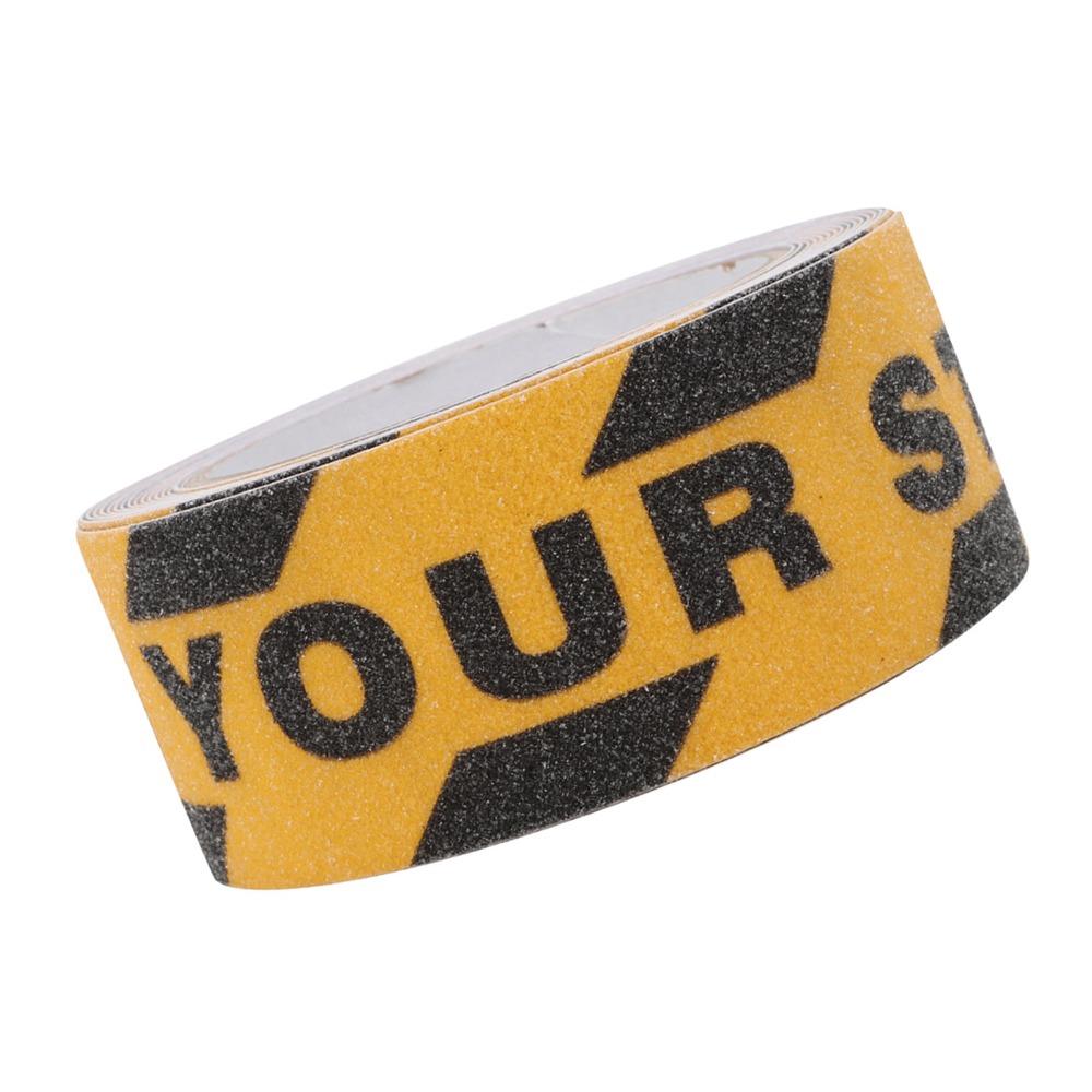 Non Skid PVC Material Non Slip Tape 1.97 Inch Strong Adhesive Safety Tape Black Yellow 5m Floor Tape Stairs Steps