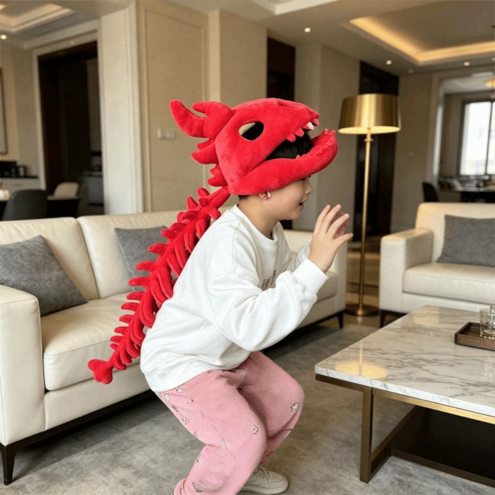 3D Realistisches Dinosaurierskelett Kostüm Atmungsaktives Cosplay Dinosaurierkopf Kapuze Foto Requisiten