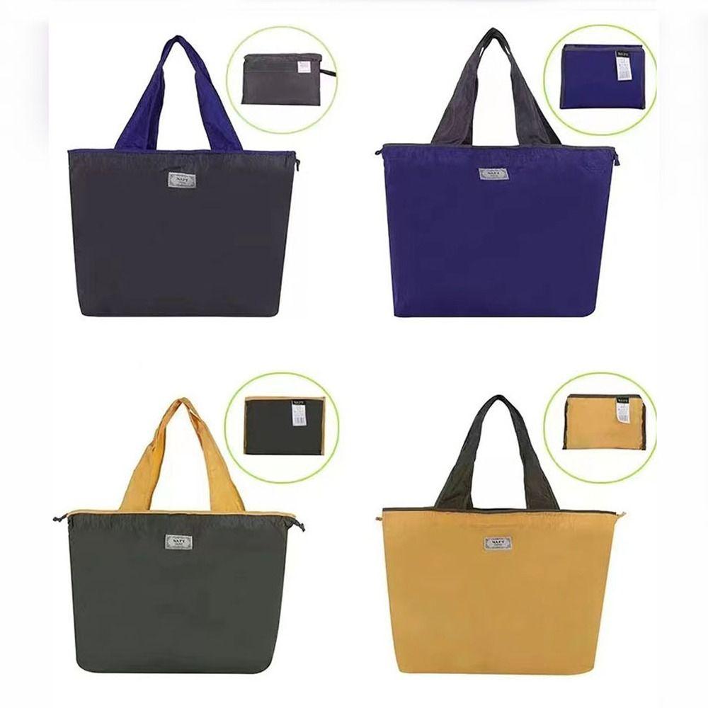 Bag Large Capacity Letter Solid Color Foldable Storage Bag Korean Shoulder Bags Women Shopping Bag
