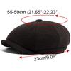 Winter Vintage Newsboy Cap Men Herringbone Pattern Women's Beret Autumn Warm For Male Flat Caps Octagonal Hat Elastic Adjustable
