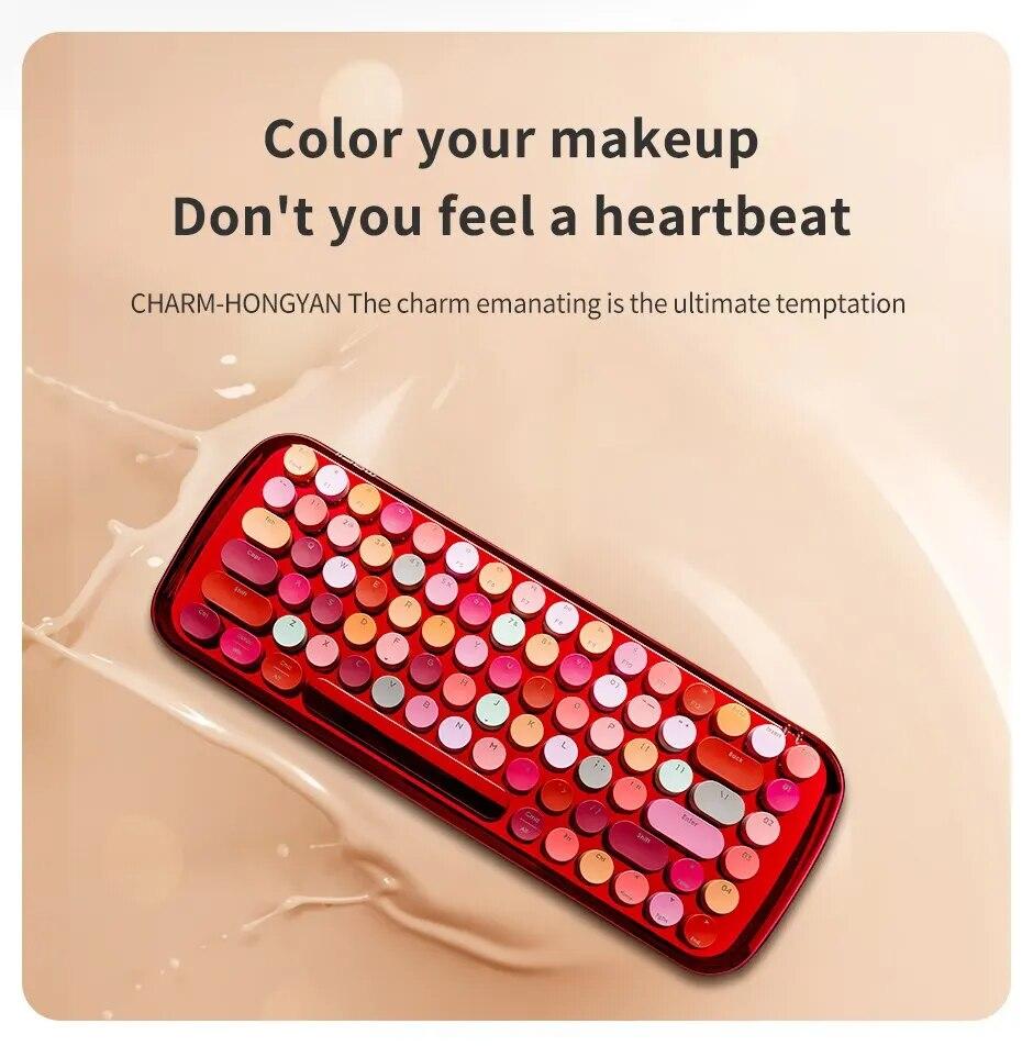 LUSC Mechanical Bluetooth Keyboard,Bluetooth and Wired Connection Methods,light and Charge,for Tablets, Desktops,laptops