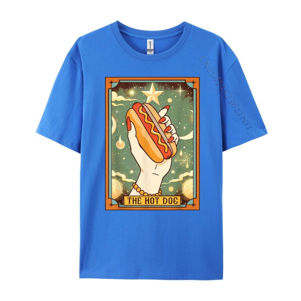 Hot Dog Bun Lover Foodie Food Lover The Hot Dog Tarot Card Camisetas Durable and Wearresistant Vintage T Shirts Party