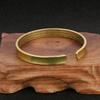 Vintage Brass Buddhist Mantra Bangle Adjustable Opening And Ancient Sanskrit Engravings Bracelet For Women And Men