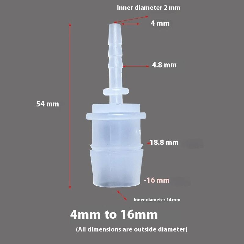 5Pcs Plastic Flexible Hose Two-Way Head Connector Reducer Fitting Adapter For Water Pipe Repair Garden Aquarium Laboratory