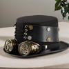 Gothic Magicians Hat with Removable Goggles Theme Party Cosplay Accessory Headwear For Masquerades Stage Show Photography