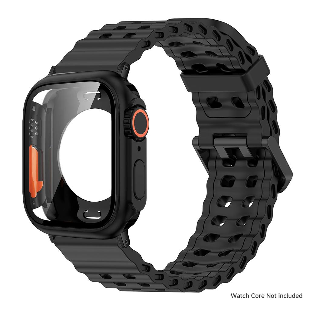 Silicone Strap+Change to Ultra Case For Apple Watch 11 10 42/46mm Protective Cover for iwatch Series 9 8 7 6 se54 40/41/44/45mm