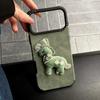 3D Cartoon Embroidered Horse Phone Case for Apple 17 Pro/16 with Silk Screen Large Hole Design