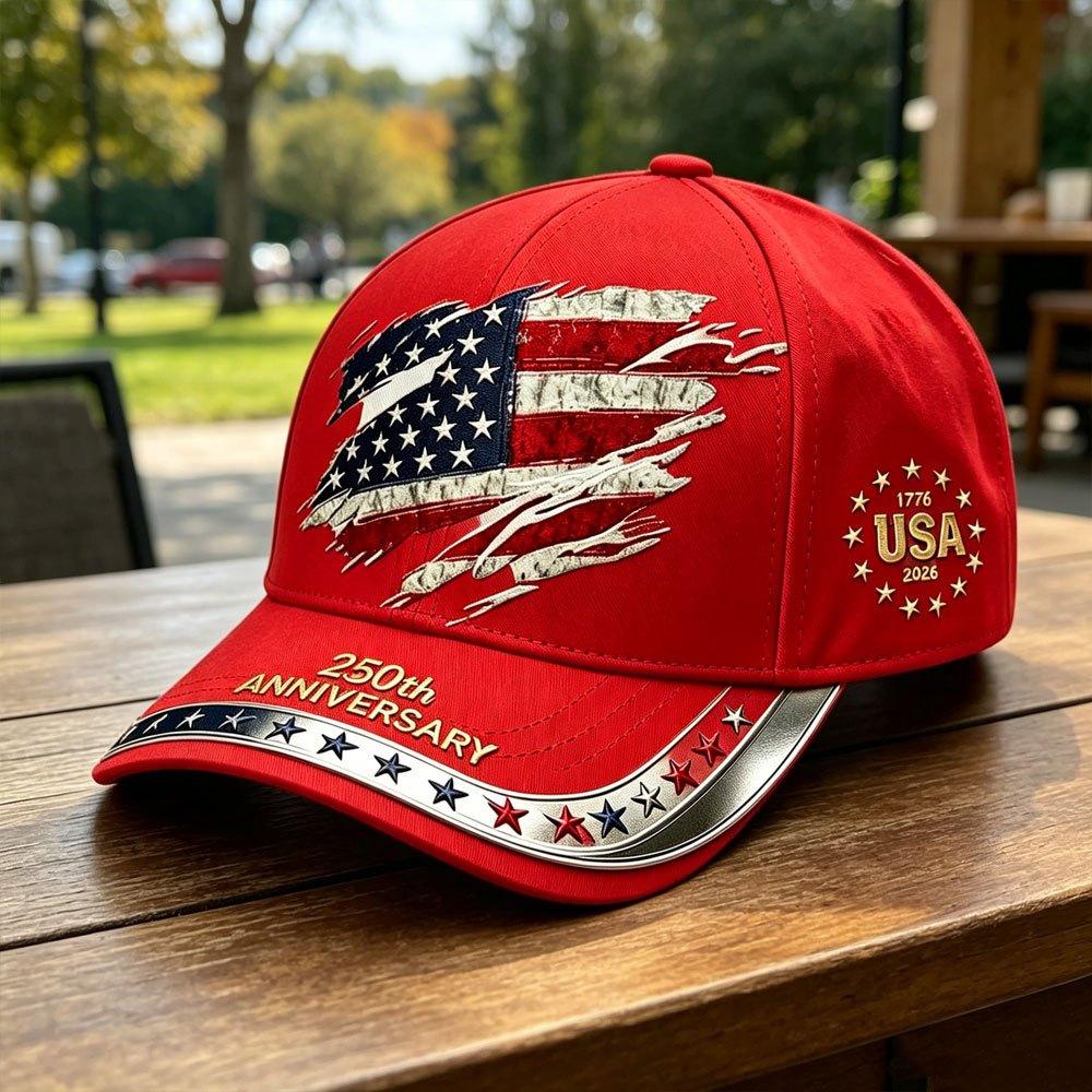 D New American Anniversary Digital Printed Baseball Cap Men's and Women's Sunshade Polyester Cap