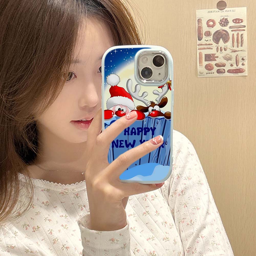 for iPhone 13 14 15 Pro Max Samsung Galaxy A14 A15 A24 Xiaomi 13T Redmi 12C Soft Chubby Phone Case A2 New year christmas design TPU Silicone cover