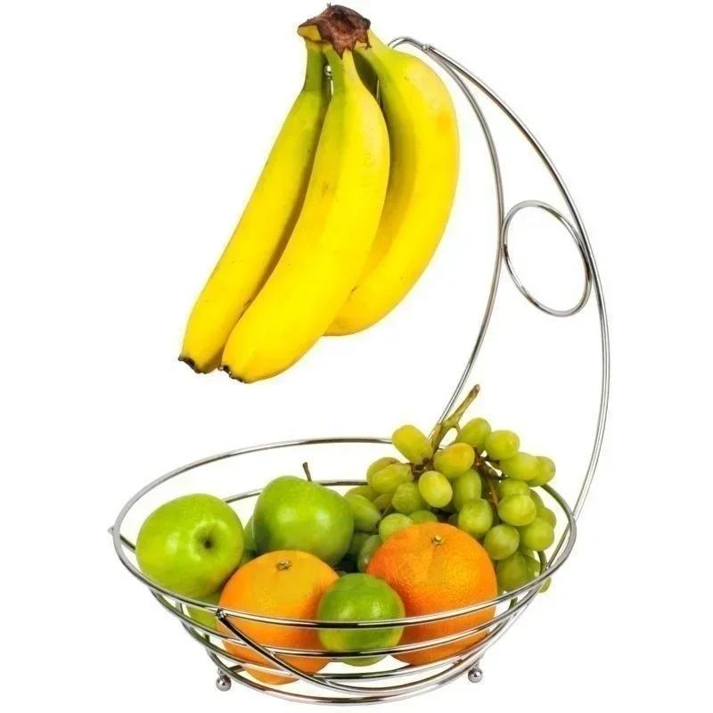 Useful Metal Fruit Basket Banana Rack Storage Table Dinner Snacks Serving Picnic Decorative Kitchen Dinning Small Tools Supplies