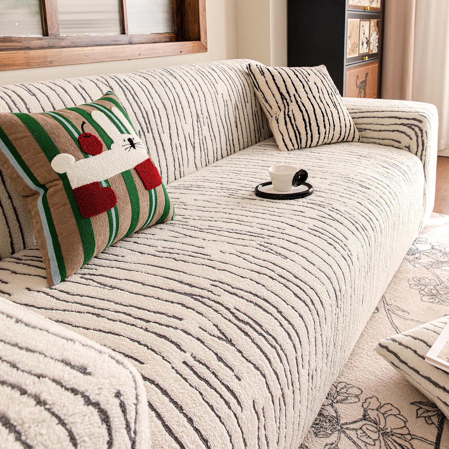 

Sofa Cover New Winter Sofa Cover All Inclusive Universal Cover Anti Cat Scratch Full Cover Protective Cover Living Room Cover 90-140cm