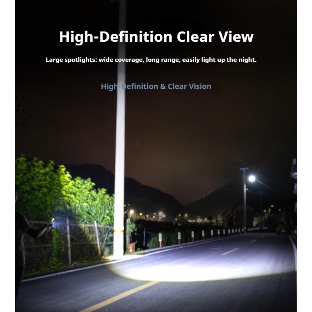 Strong Light Mini Portable Flashlight with 7 Modes Emergency Flashlight for Night Work Vehicle Inspection. Used for Patrolling, Hiking, Fishing