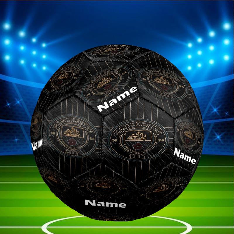 Custom Name Personalized Manchester City FC-A Print Size 5 Soccer Ball Training & Match Football, for Team, Kicking, Gift for Football Enthusiasts