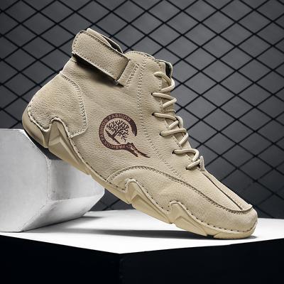 2024 New Boots Men Comfort Casual Leather High Top Sneakers Luxury Loafer Shoes for Men Motorcycle Ankle Boots In Footwear