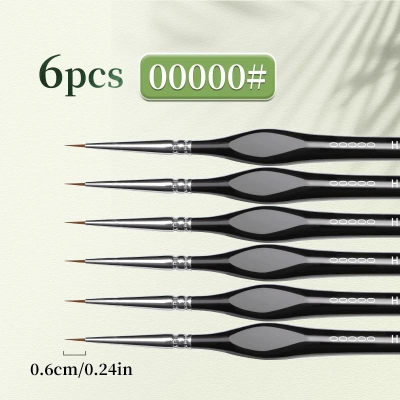 Fine Tip Paint Brush Set -Nylon Hair Extra Fine Detail Brushes for Acrylic, Models & Miniature Painting