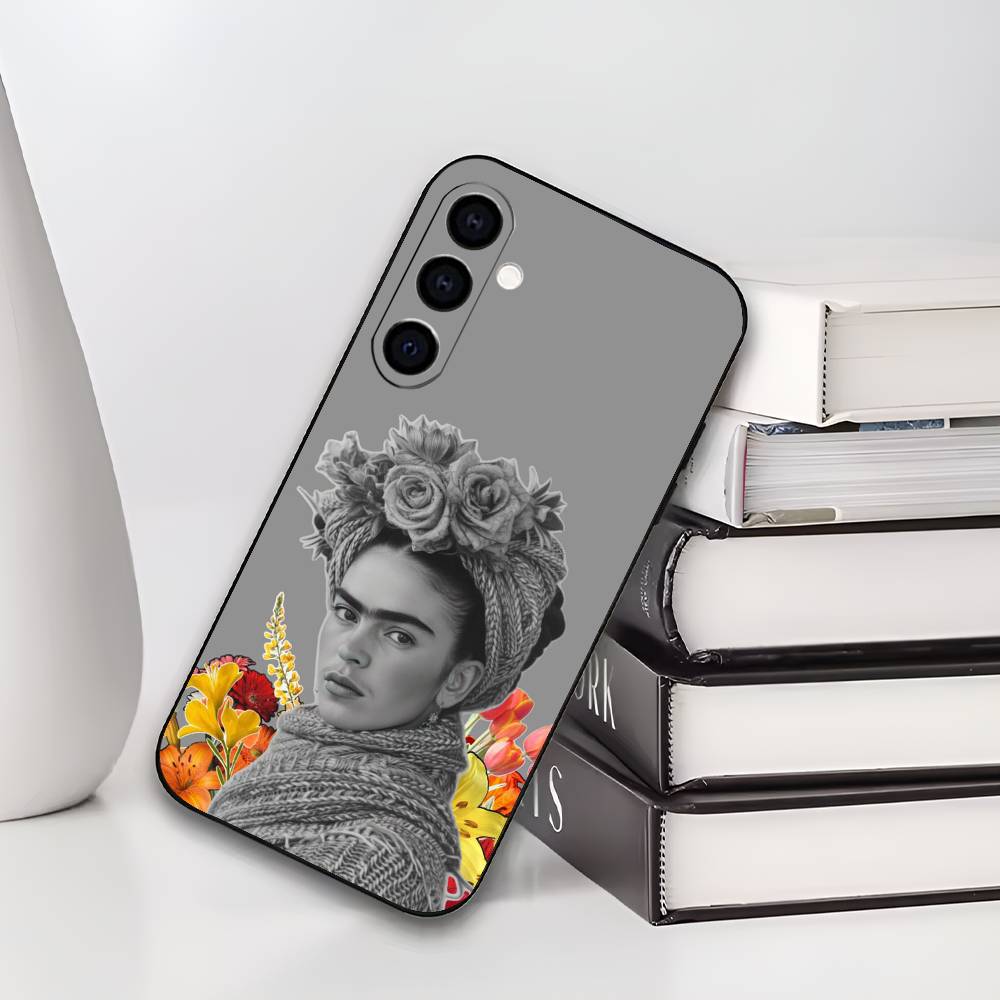 Art Frida Kahlo Phone Case For Samsung Galaxy A73,A72,A71,A70,A53,A52,A51,Soft Silicone Black Cover
