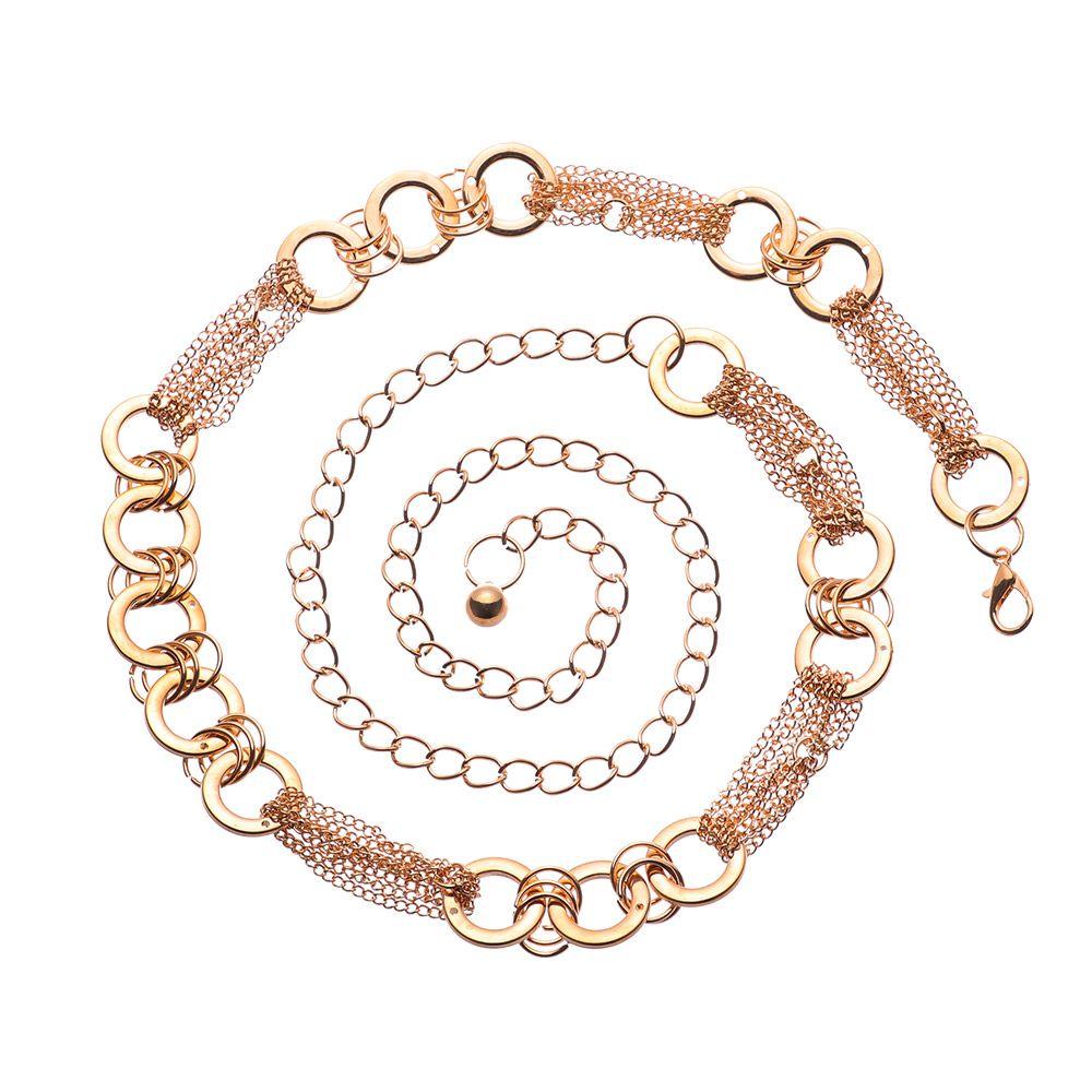 Elegant Waistband Dress Accessory Body Chain Belt Lady Waist Chain Metal Belt Alloy Buckle Belt