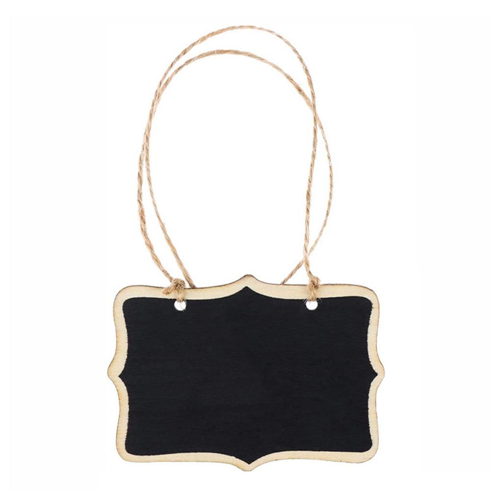 20Pcs Wooden Mini Double-Sided Blackboards Hanging Wedding Venue Card Chalkboard Memo Board  Home