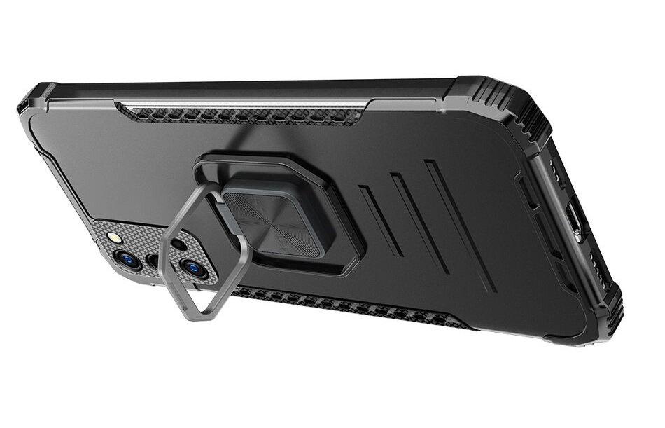 KickStand Ring case for Samsung Galaxy A03s, Brage, Black