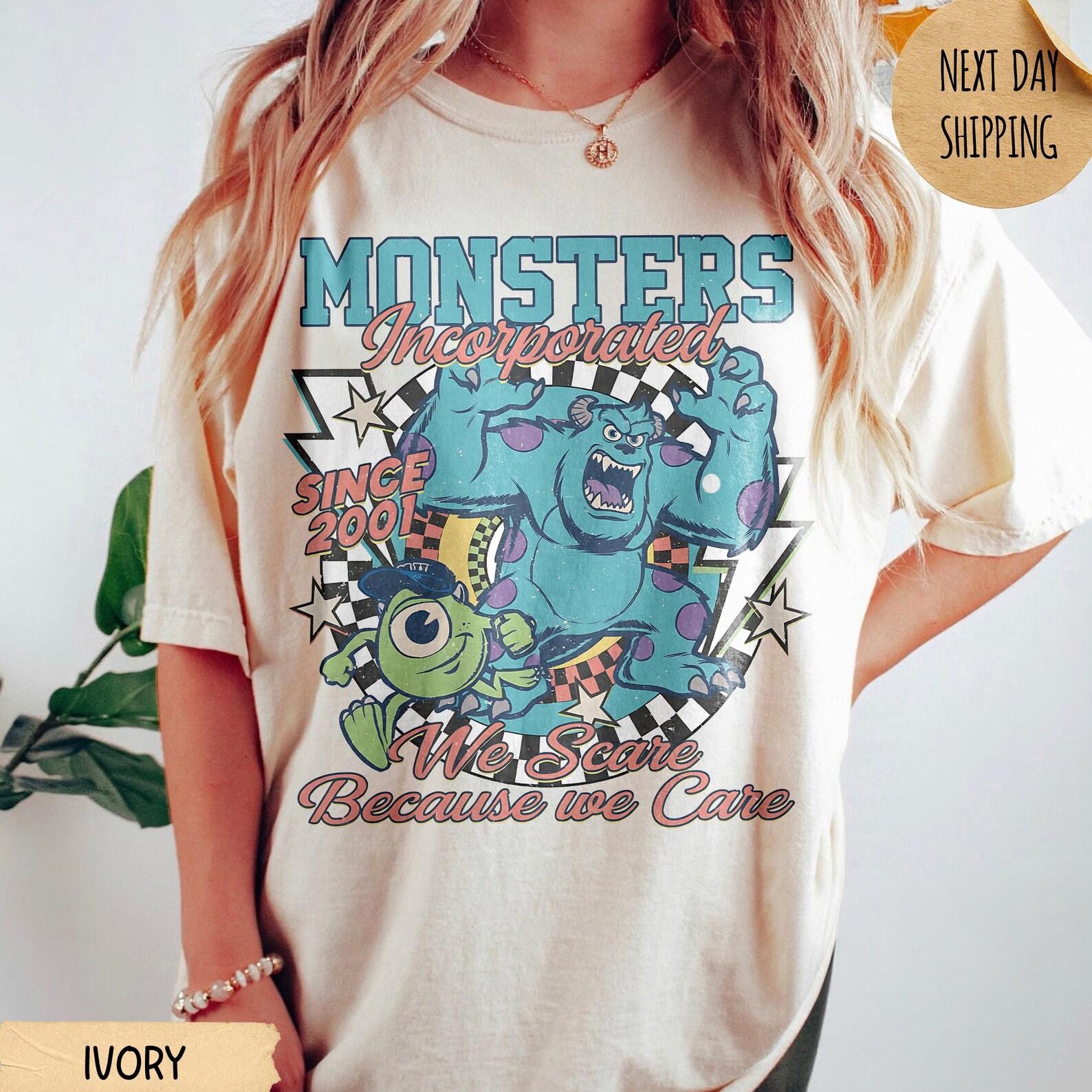 Comfort Colors Monsters Incorporated Since 2001 We Scare Because We Care T-Shirt, Sulley & Mike Monster Inc Tee, Monsters University 130