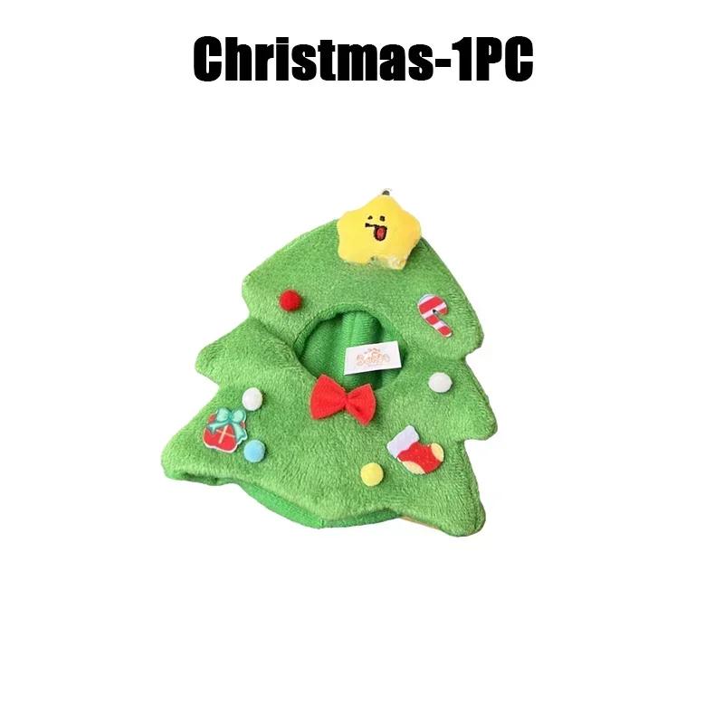 

Animal Hood Plush Bear Hat with Adorable Christmas Ornaments and Fish Pendant for Childrens Car Backpack Decor Gift