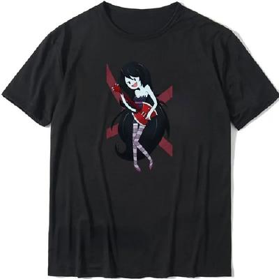 Adventure Time Anime Tričko Marceline Upíří Královna Živě V Cukrové Hospodě Krátký Rukáv Vtipný Design Estetické Pánské Tumblr Tričko1