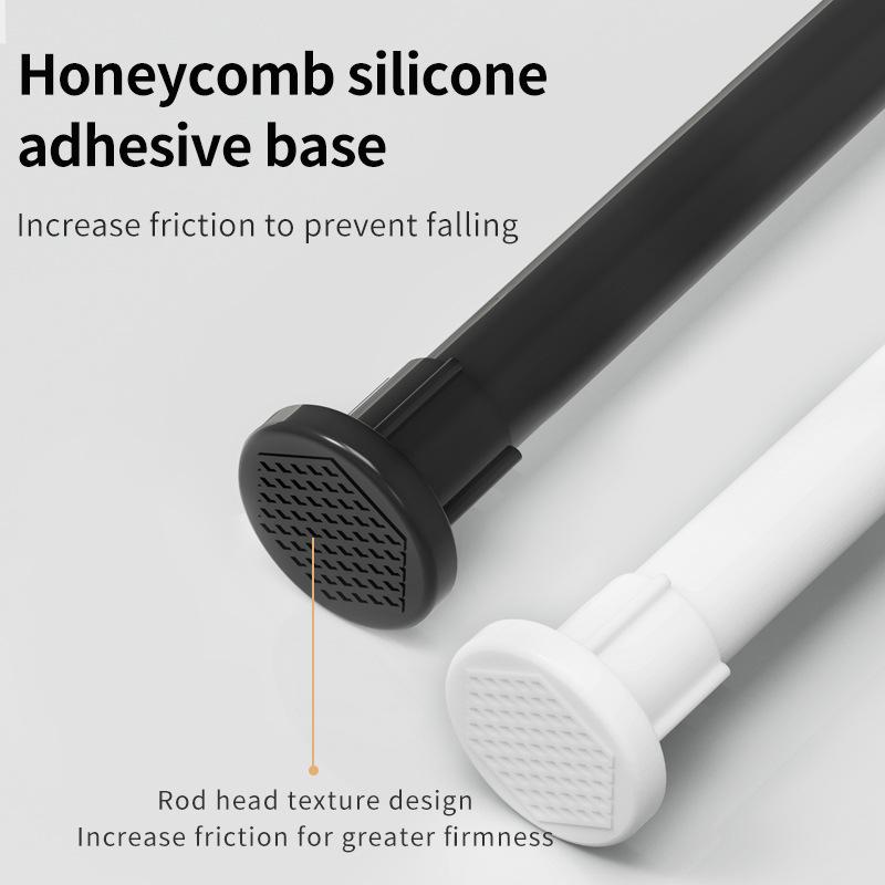 Punch-Free Telescopic Shower Curtain and Clothes Drying Rod