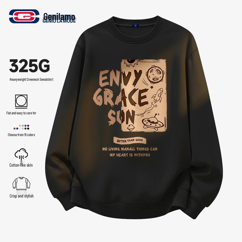 GENIOLAMODE Men s Round Neck Sweatshirt 3XL