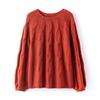 Seamless full-formed 0 all-wool knitted sweater women's autumn new loose lazy fan sweater women's coat top