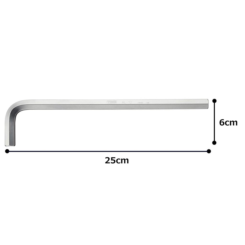 TONE Long Hex 12mm Width AL-12 L-Type Wrench,