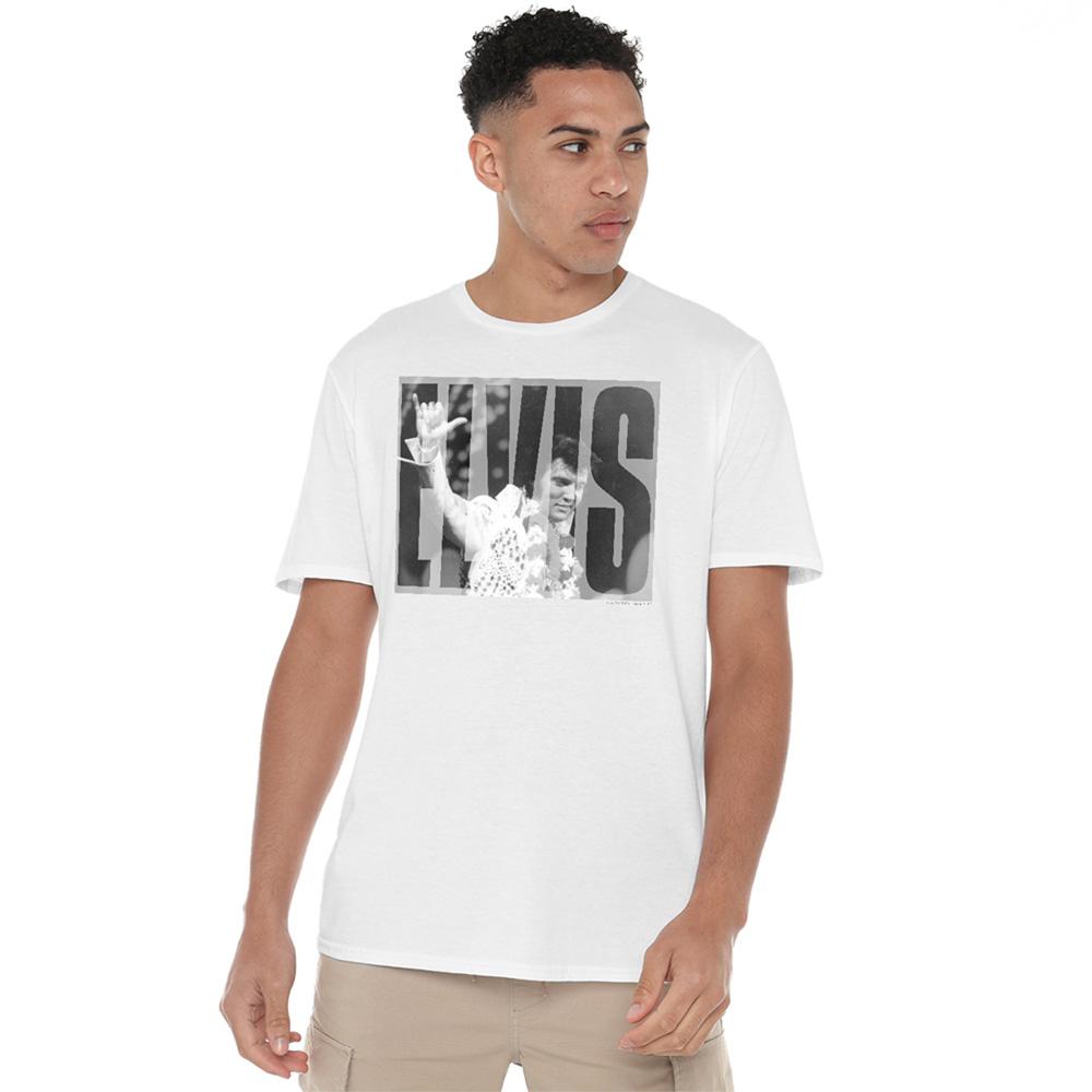 Elvis Presley Unisex Adult Aloha Gray T-Shirt